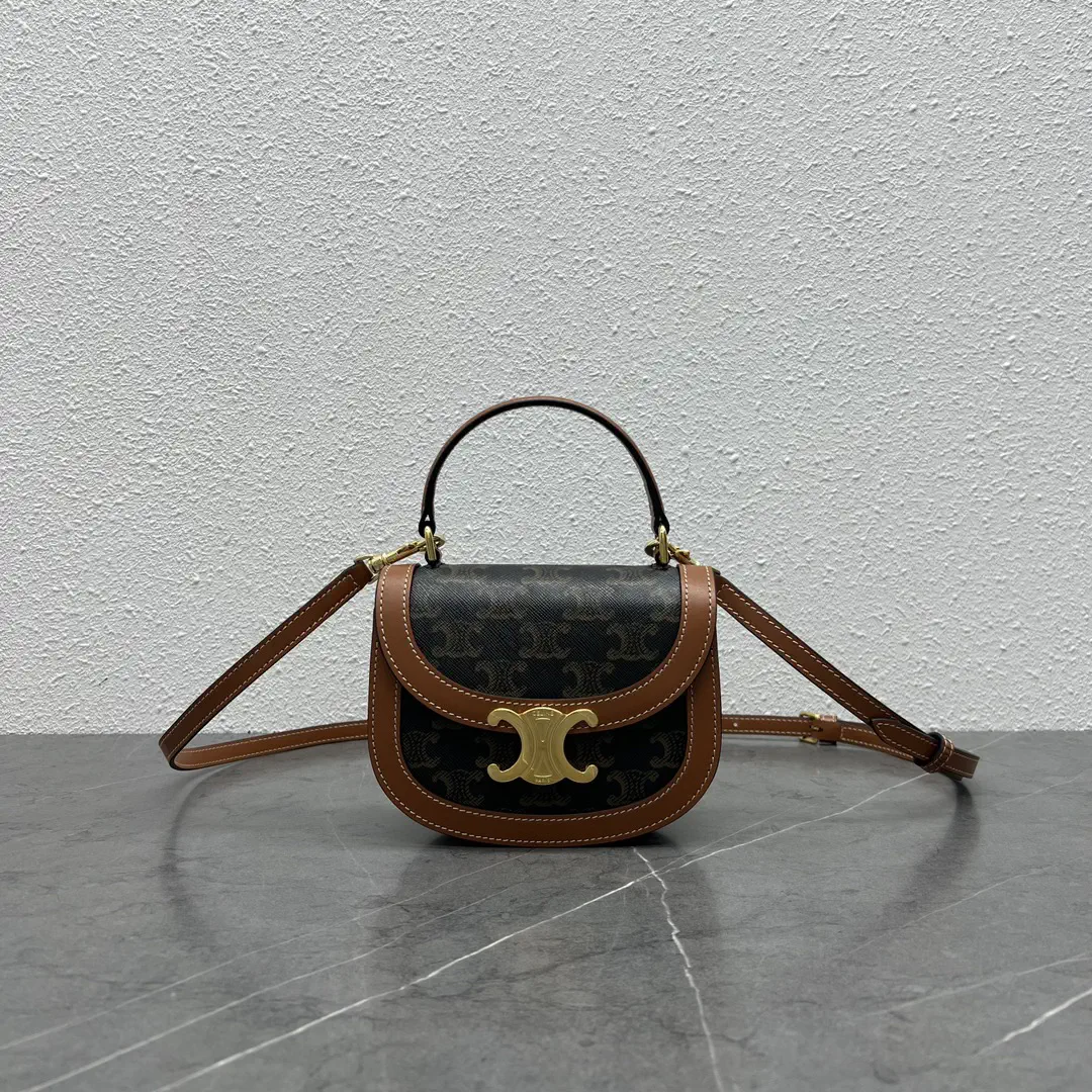 CELINE Monogram Mini Saddle Bag with Top Handle image 1