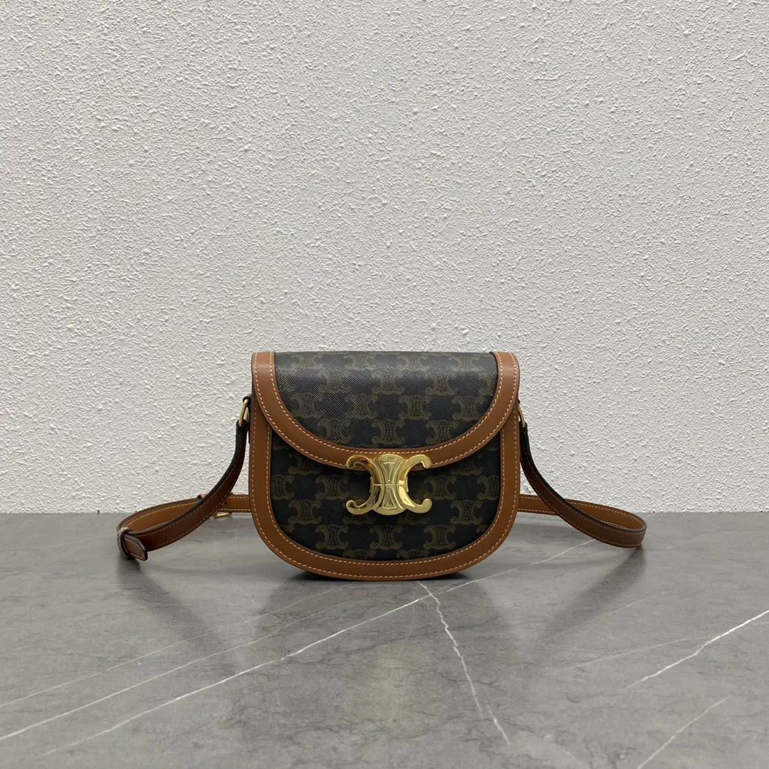 CELINE Monogram Saddle Crossbody Bag with Triomphe Clasp image 1