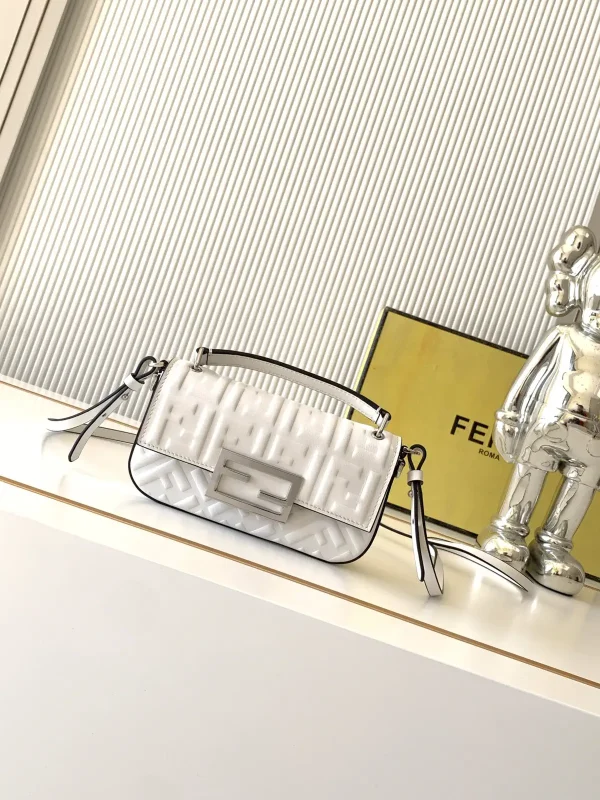 FENDI Embossed Mini Baguette Phone Crossbody Bag image 1
