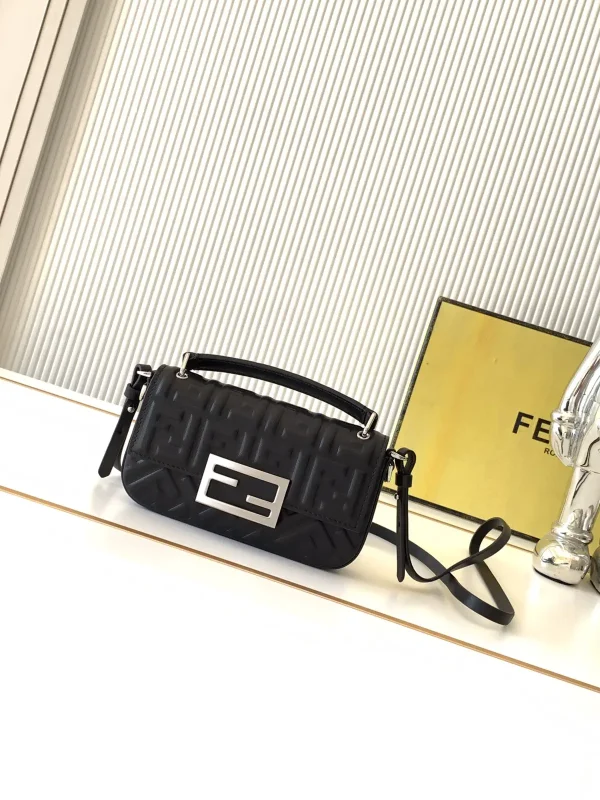 FENDI Embossed Mini Baguette Phone Crossbody Bag image 1