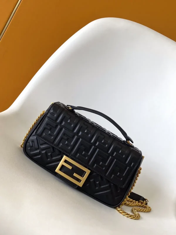 FENDI Embossed Monogram Baguette Shoulder Bag image 1