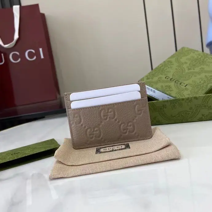 Gucci GG Emblem Embossed Card Holder image 1