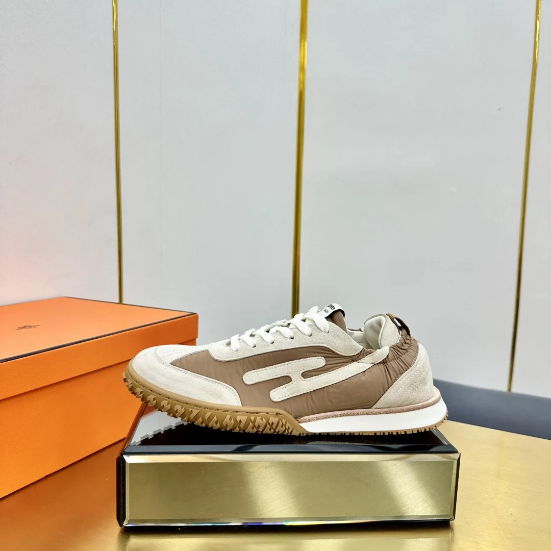 Hermes Deep Series Couple White Casual Skate Shoes image 1