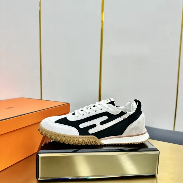 Hermes Deep Series Couple White Casual Skate Shoes image 1