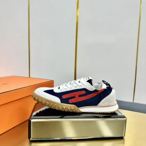 Hermes Deep Series Couple White Casual Skate Shoes image 1