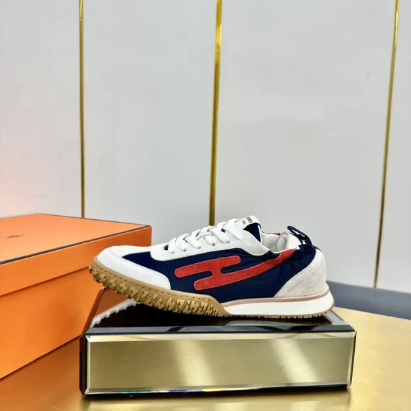 Hermes Deep Series Couple White Casual Skate Shoes image 1