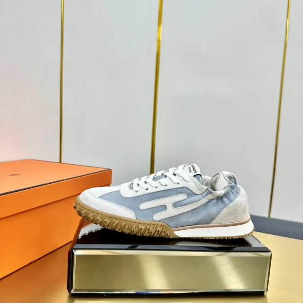 Hermes Deep Series Couple White Casual Skate Shoes image 1