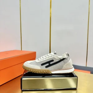 Hermes Deep Series Couple White Casual Skate Shoes image 1