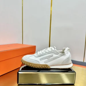 Hermes Deep Series Couple White Casual Skate Shoes image 1