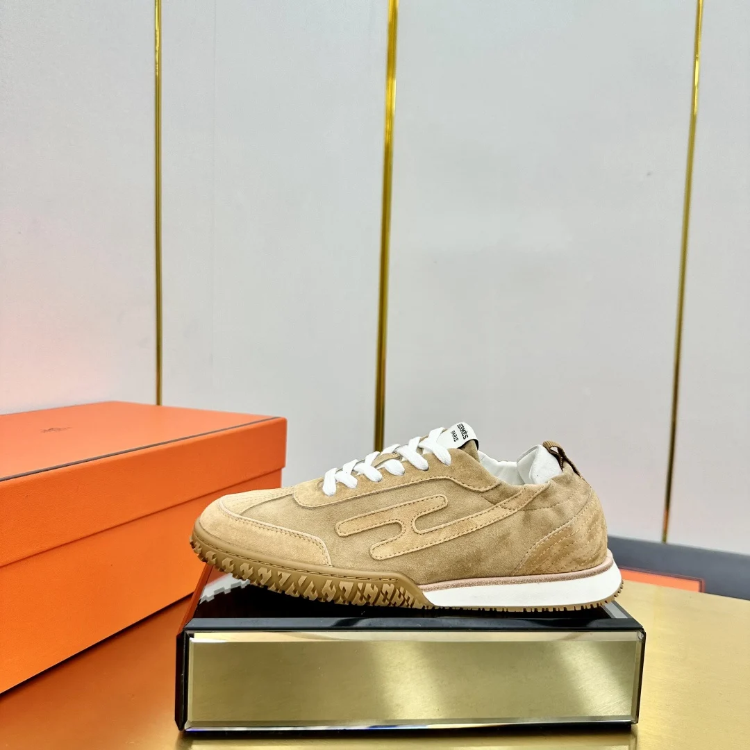 Hermes Deep Series Couple White Casual Skate Shoes image 1