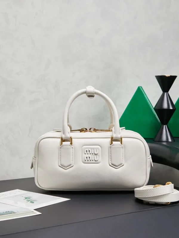 Miu Miu White Top Handle Bag image 1