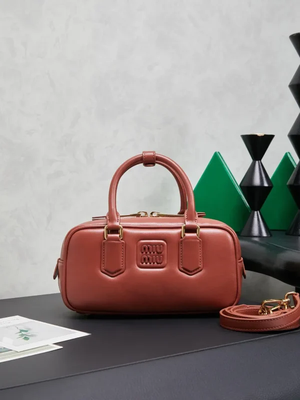 Miu Miu Matelassé Leather Bowling Bag image 1