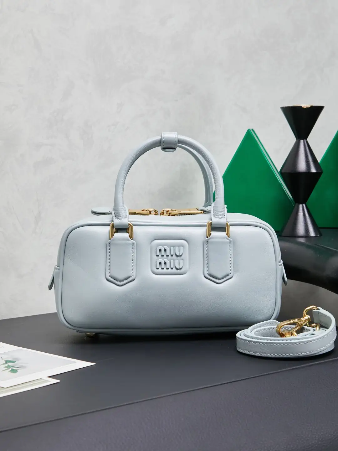 Miu Miu Light Blue Top Handle Bag image 1