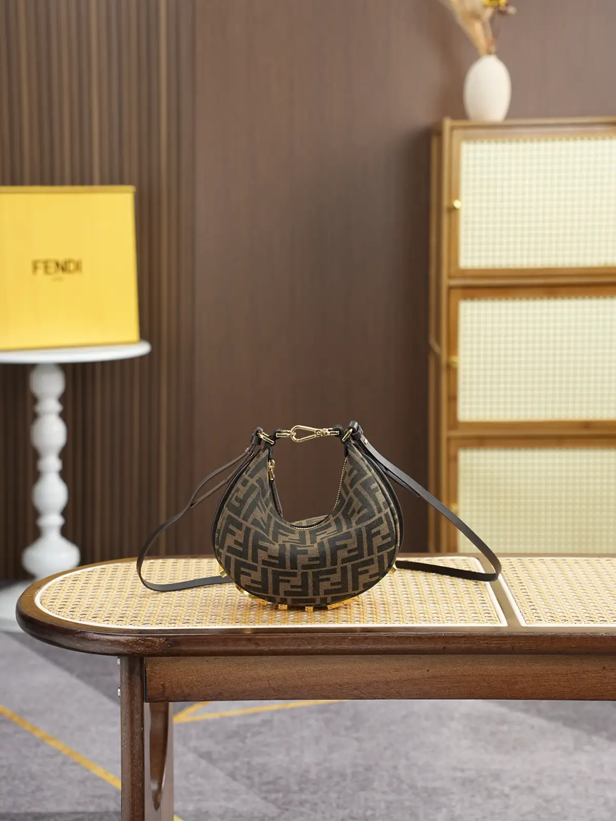 FENDI Monogram Crescent Shoulder Bag image 1