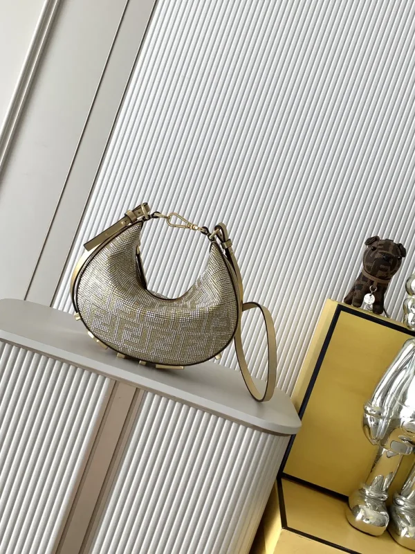 FENDI Fendigraphy Mini Crystal Hobo Bag image 1