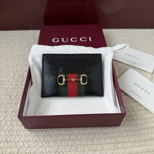 Gucci Horsebit Web Stripe Card Holder image 1