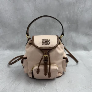 Miu Miu Canvas and Leather Trim Backpack image 1