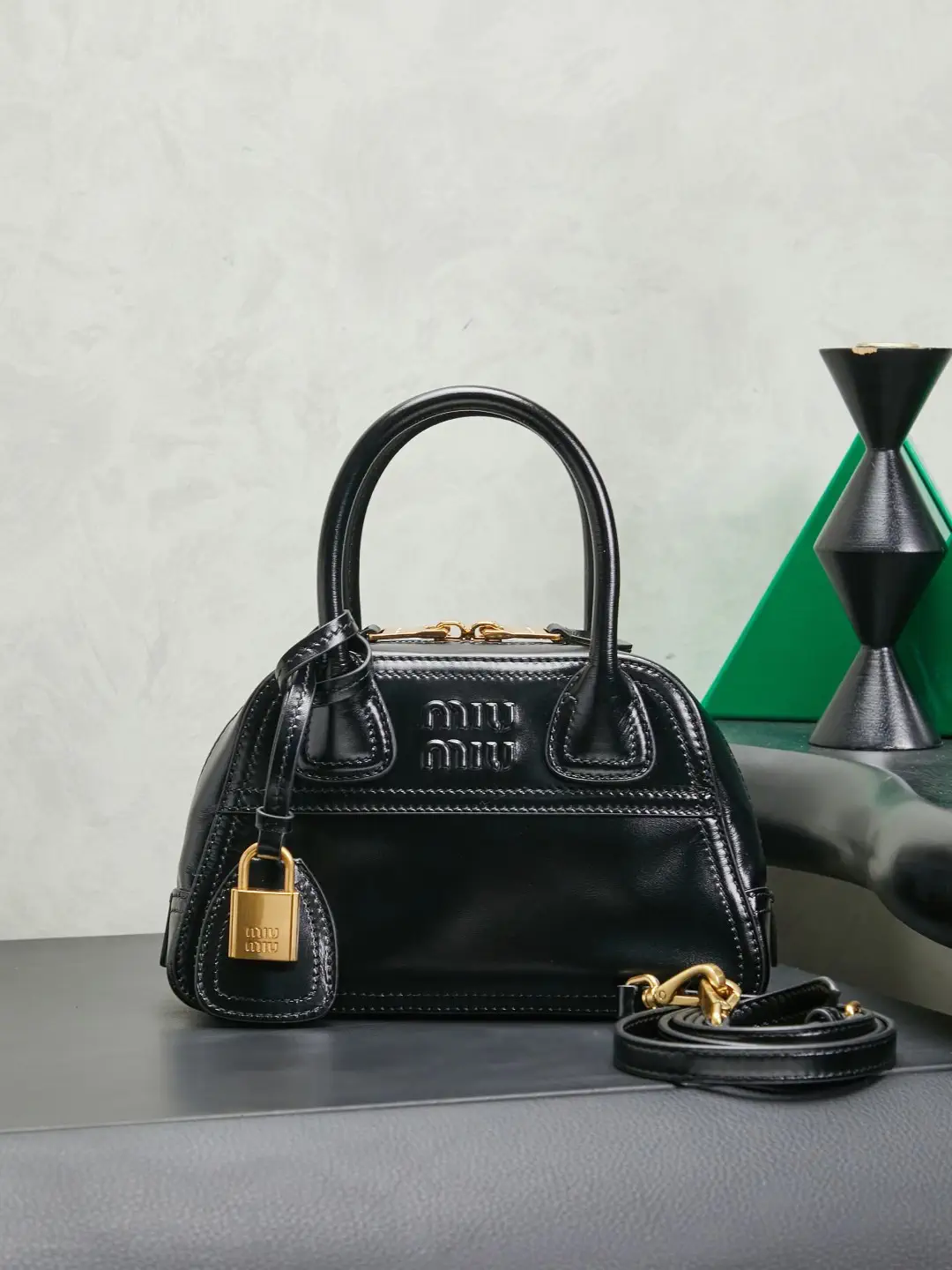 Miu Miu Black Mini Top Handle Bag image 1