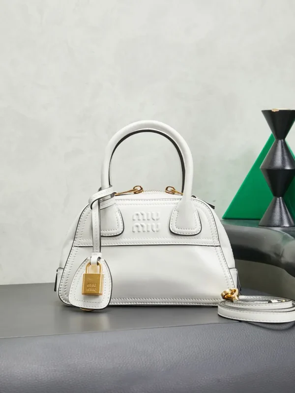 Miu Miu White Mini Top Handle Bag image 1