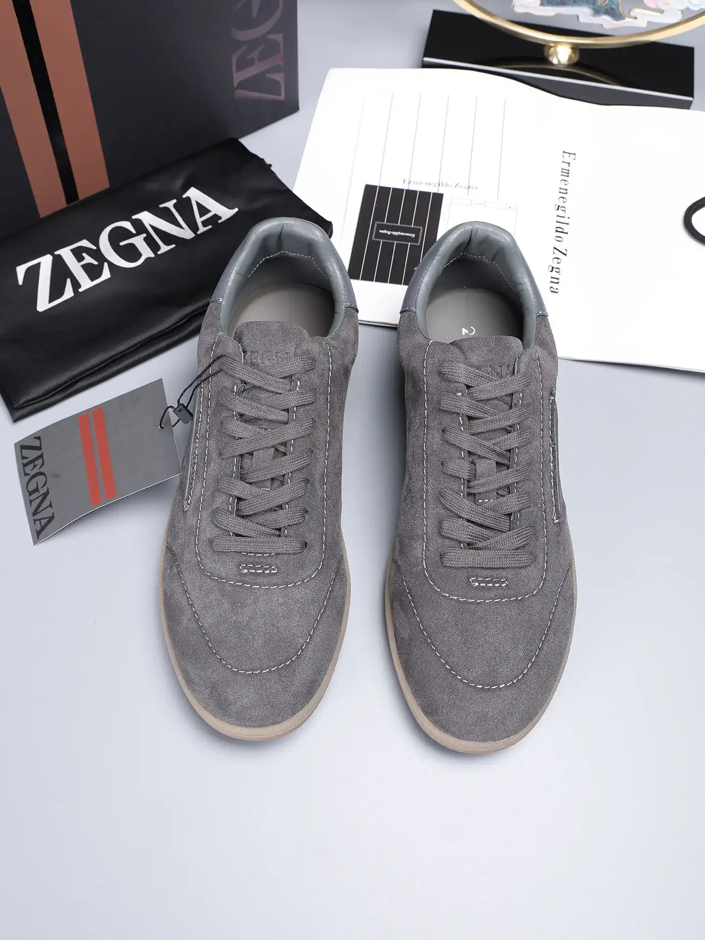 Ermenegildo Zegna Men's Suede Casual Sneakers image 1