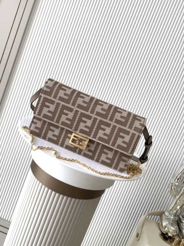 FENDI FF Jacquard Compact Baguette Crossbody Bag image 1