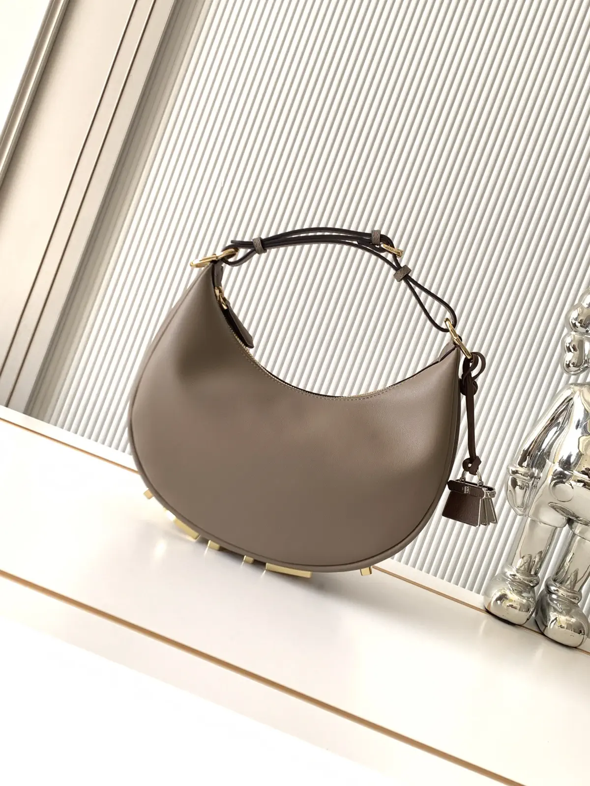 FENDI Fendgraphy Leather Hobo Shoulder Bag image 1