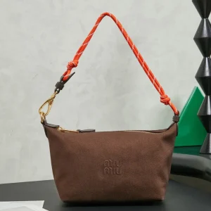 Miu Miu Brown Canvas Shoulder Bag image 1