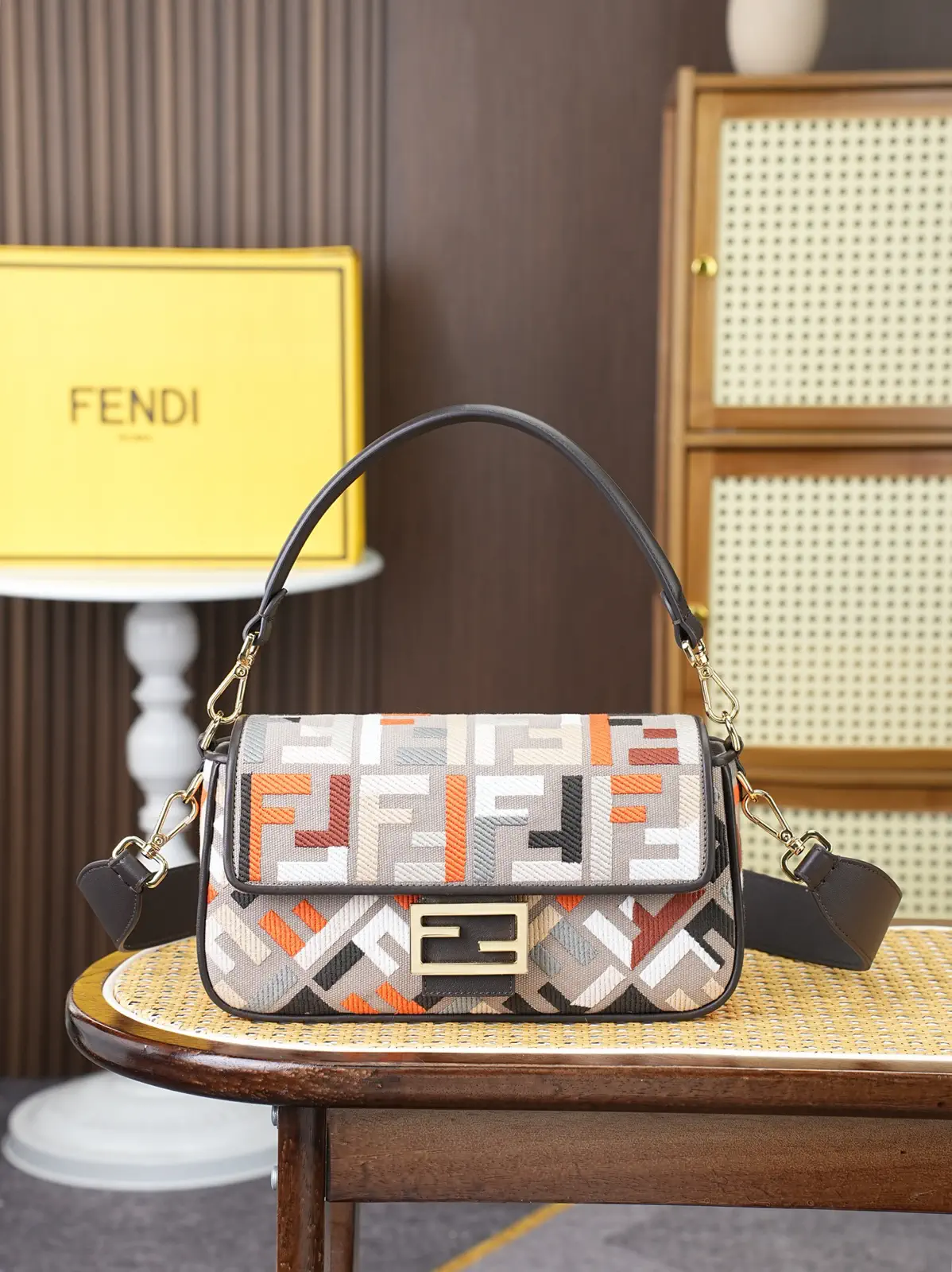 FENDI Baguette Monogram Shoulder Bag image 1