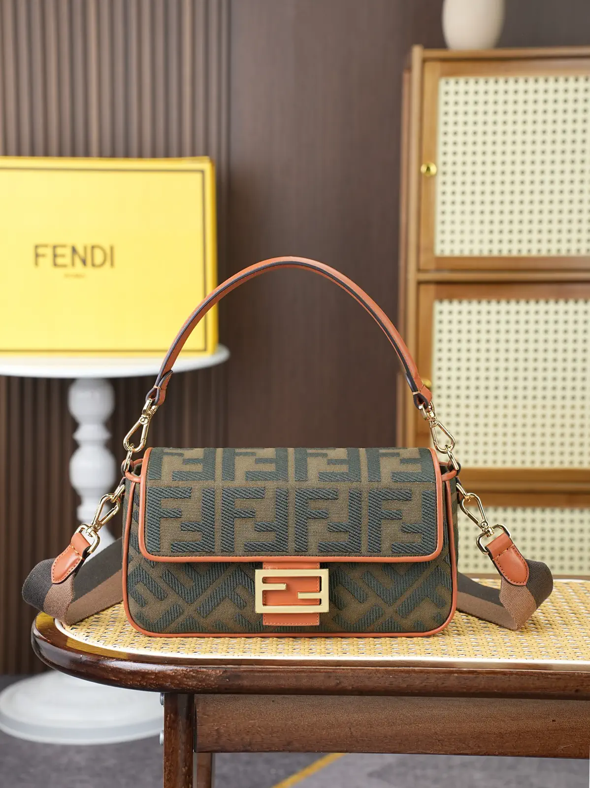 FENDI Baguette Monogram Shoulder Bag image 1