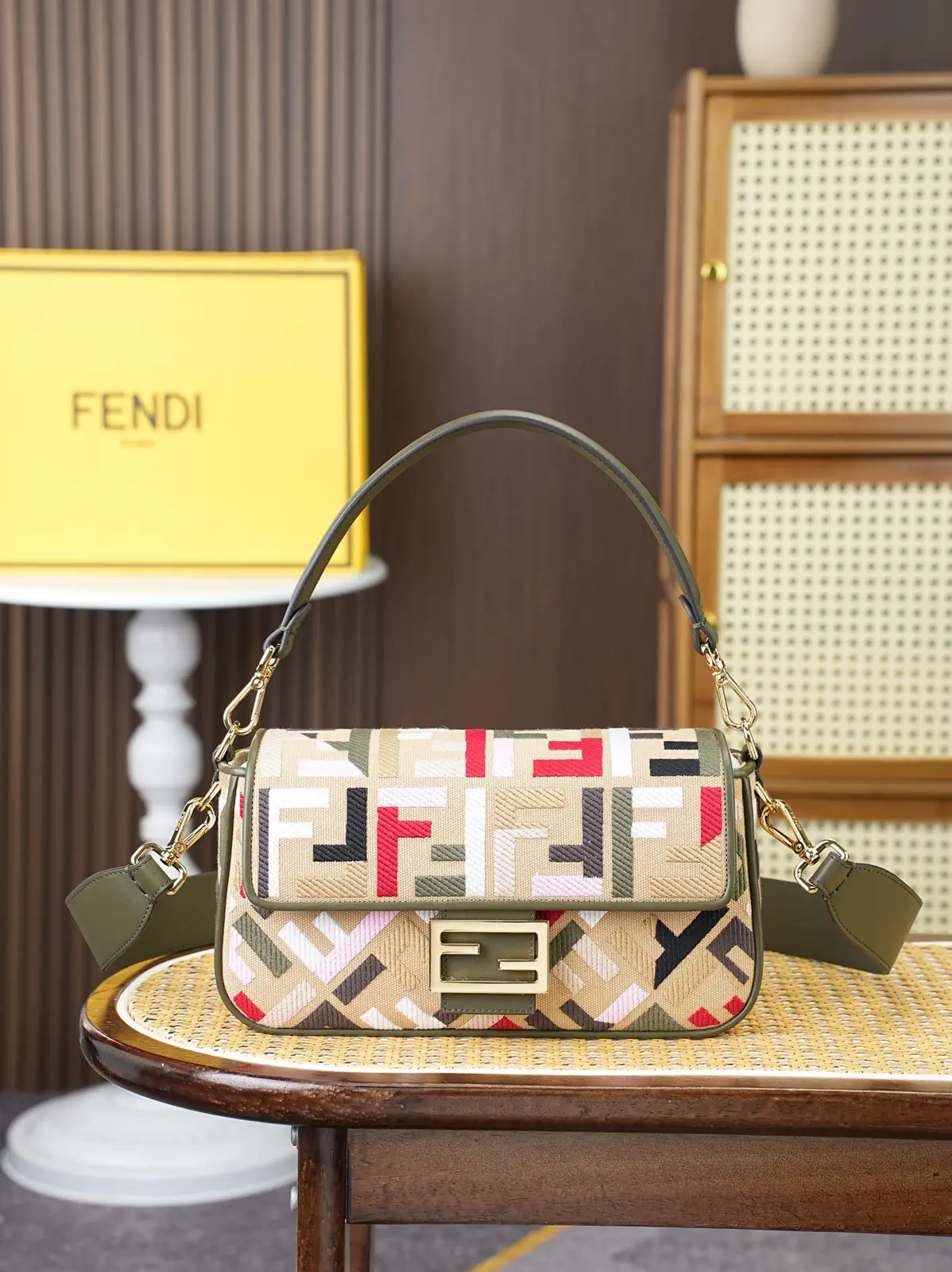 FENDI Baguette Monogram Shoulder Bag image 1