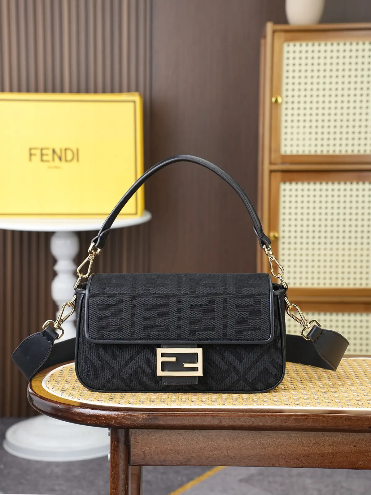FENDI Baguette Monogram Shoulder Bag image 1