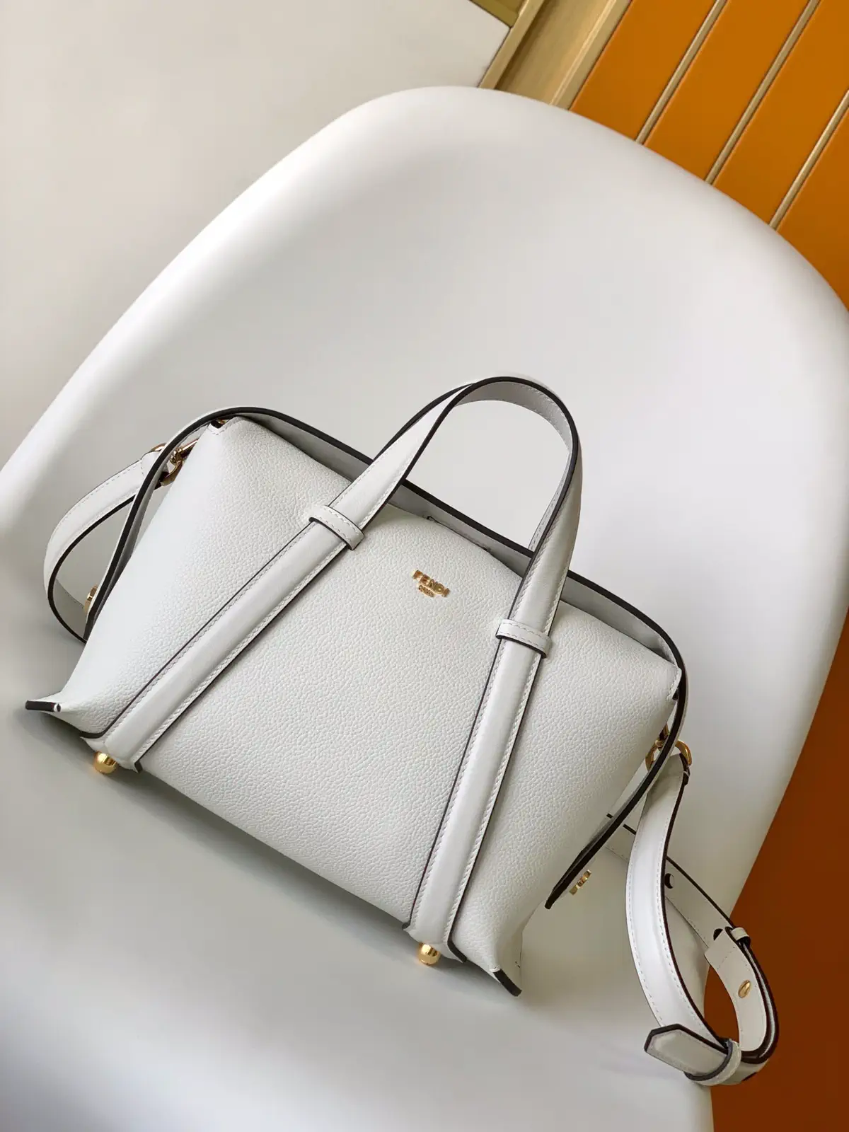 FENDI Medium Boston Leather Handbag image 1