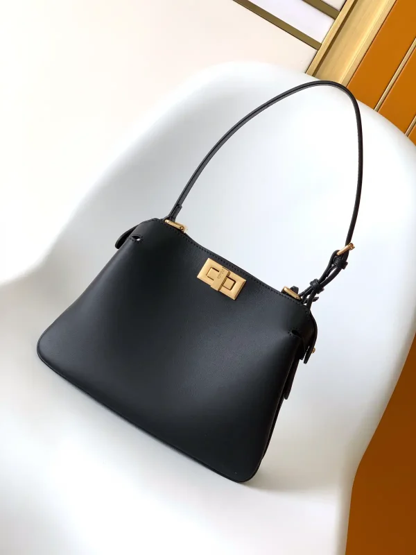 FENDI Peekaboo Soft Leather Shoulder Bag image 1