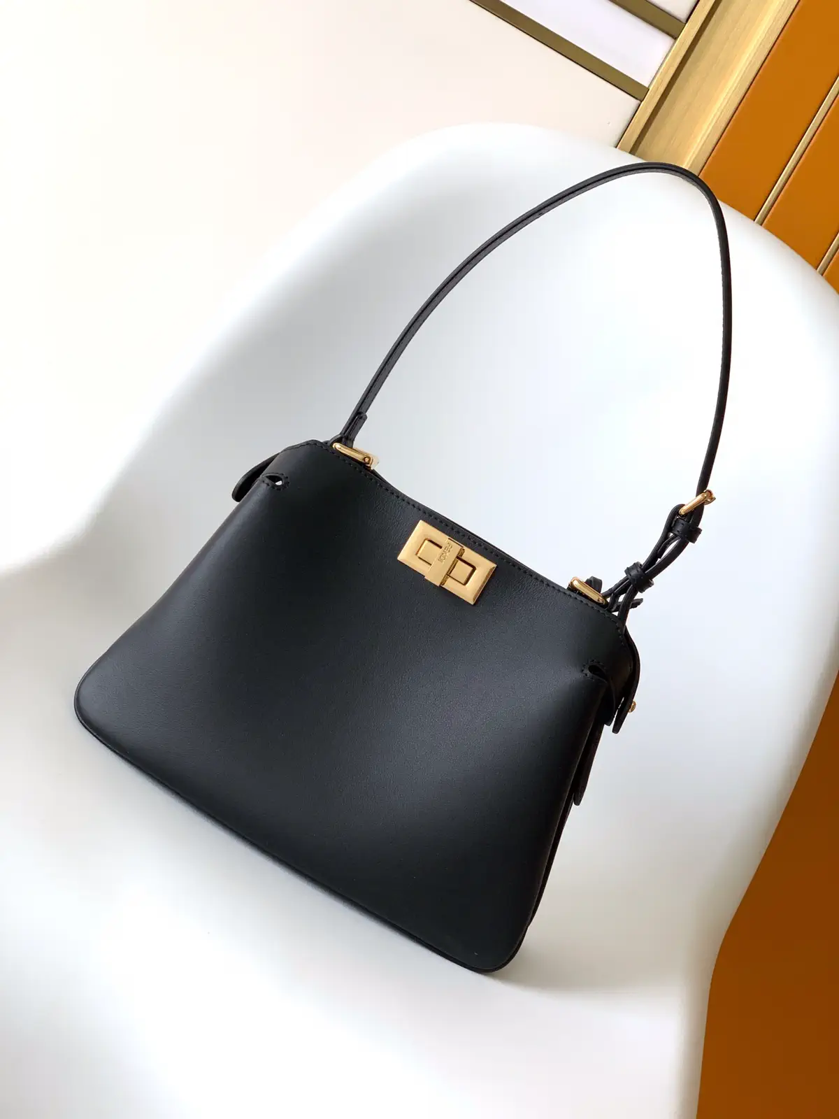 FENDI Peekaboo Soft Leather Shoulder Bag image 1