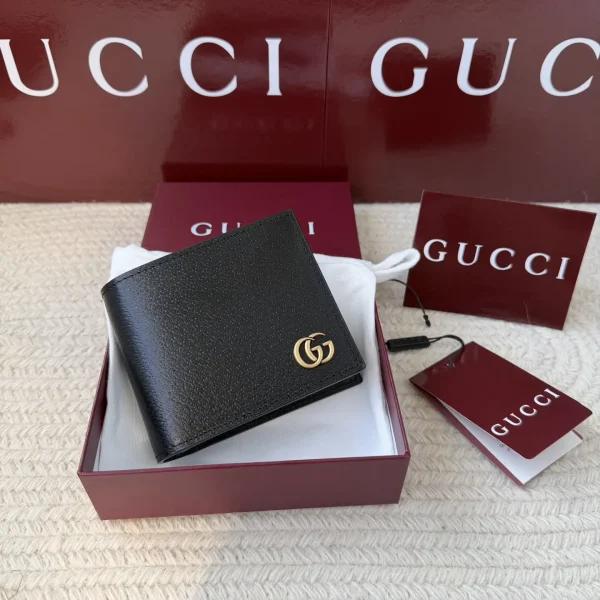 Gucci Black Bifold Wallet with GG Logo image 1
