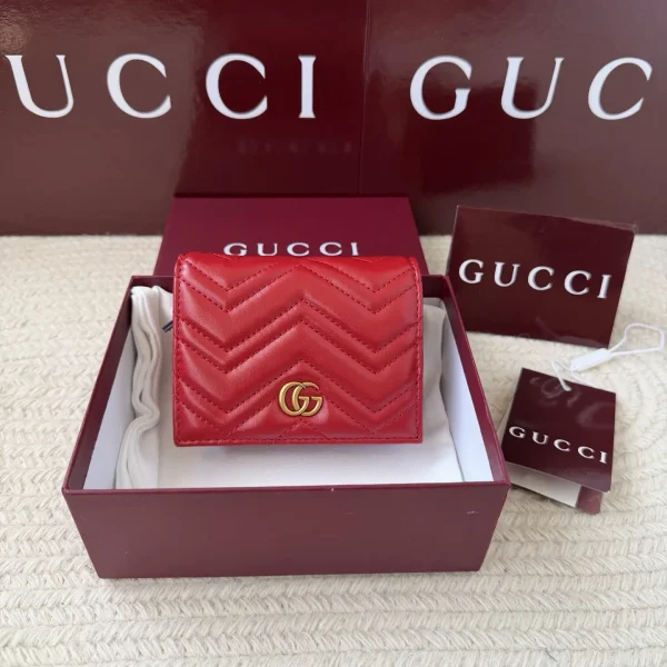 Gucci Red Quilted Wallet image 1