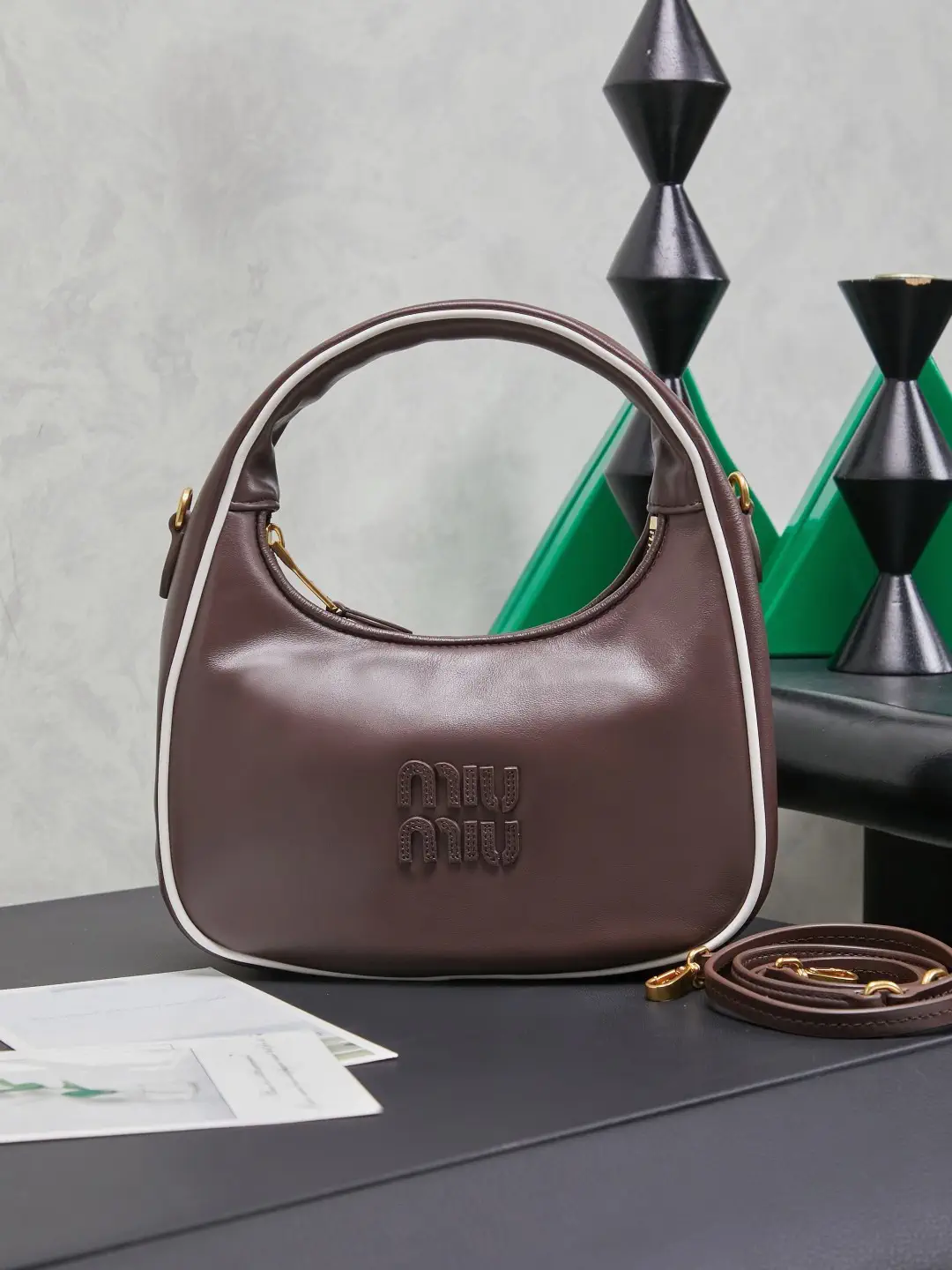 Miu Miu Brown Hobo Shoulder Bag image 1
