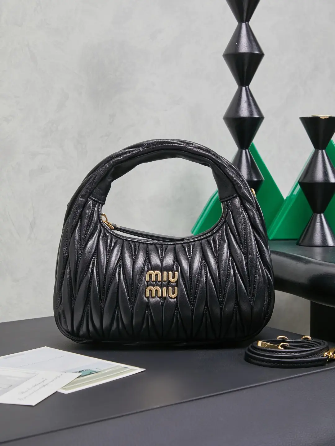 Miu Miu Wander Quilted Top Handle Bag image 1