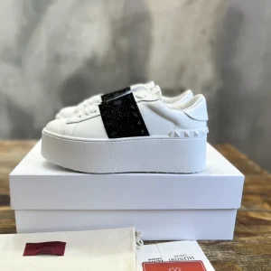 Women's Platform Studded Leather Sneakers image 1