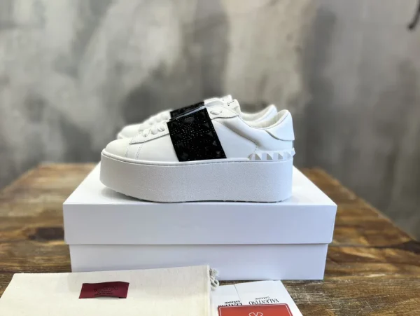 Women's Platform Studded Leather Sneakers image 1