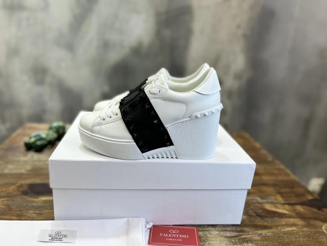 Wedge Platform Sneakers with Studded Strap image 1