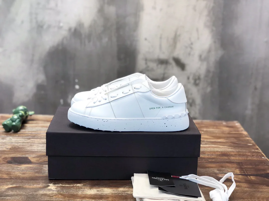 White Studded Platform Sneakers image 1