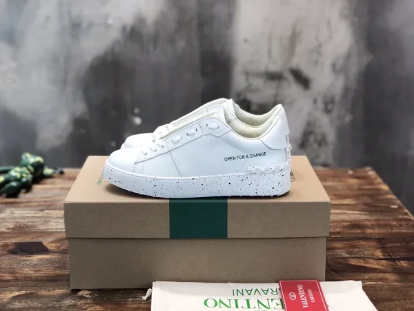 White Studded Platform Sneakers image 1