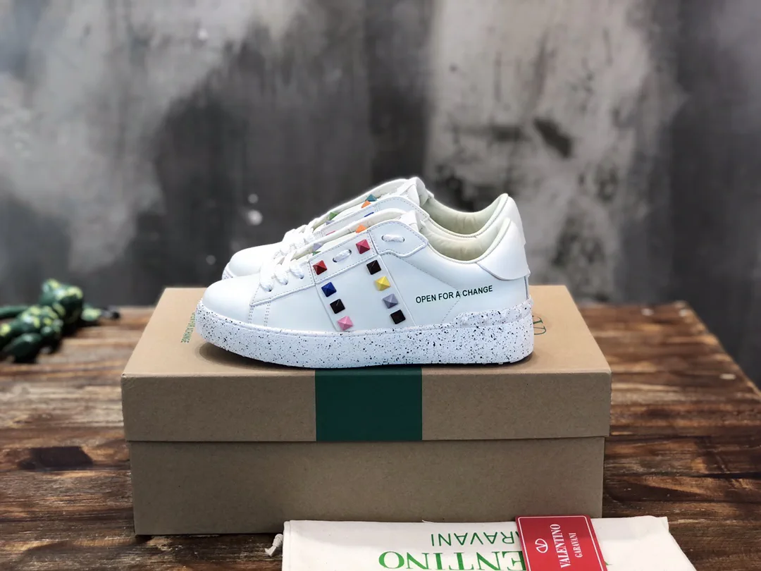Multicolor Studded Platform Sneakers image 1
