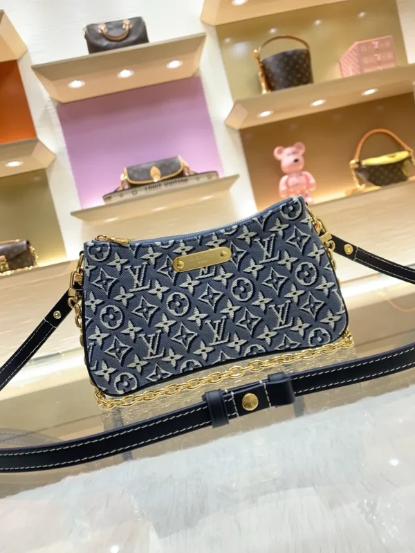 Louis Vuitton Liv Pochette Monogram Denim Bag image 1
