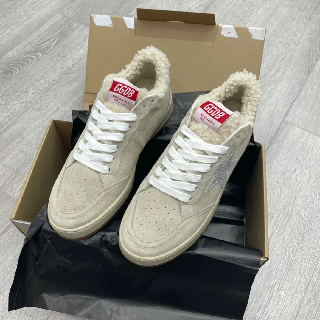 Women's Ballstar Fur-Lined Suede Sneakers image 1