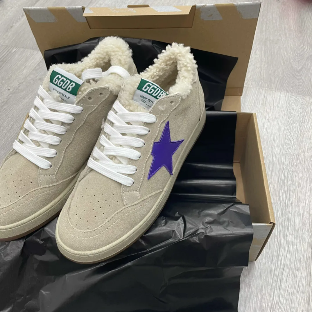 Women's Ballstar Fleece-Lined Leather Sneakers image 1