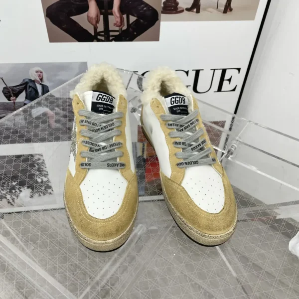 Women's Ballstar Fur-Lined Leather Sneakers image 1