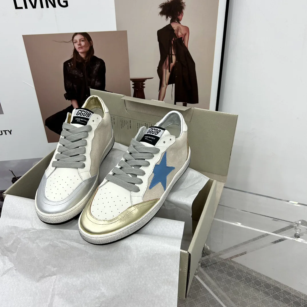 GGDB BALLSTAR Mismatched Heel Graffiti Edge Sneakers image 1