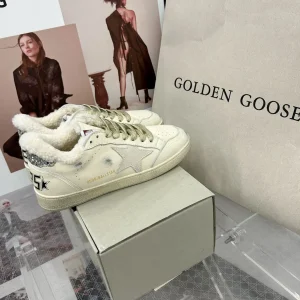 Ballstar Fur-Lined Leather Sneakers image 1